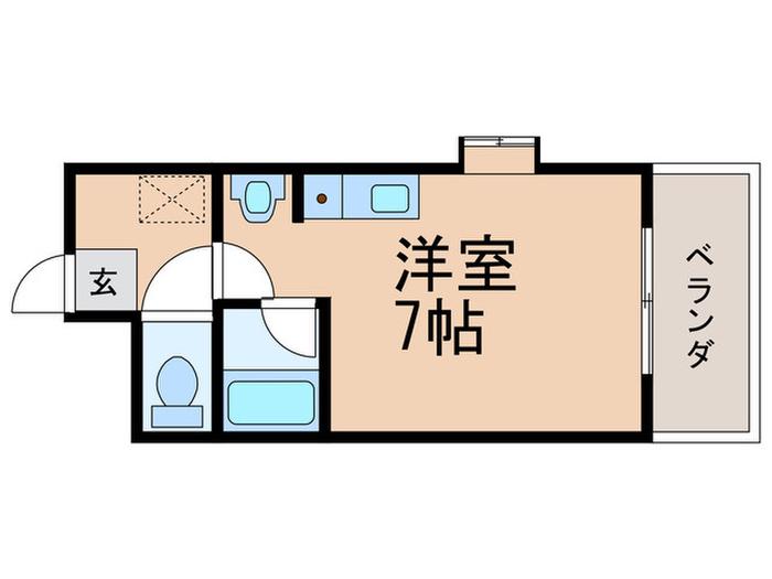 ベイパレスWAKAMATSU(ワンルーム/3階)の間取り写真