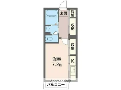 LE VILLAGE YACHIYO(1K/1階)の間取り写真