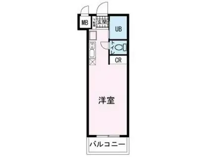 第3のぼりマンション(1K/5階)の間取り写真