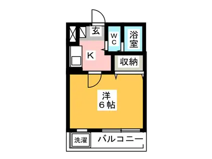 サンライズ貫井(1K/3階)の間取り写真