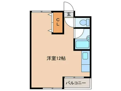 甲子園口マンション(ワンルーム/3階)の間取り写真