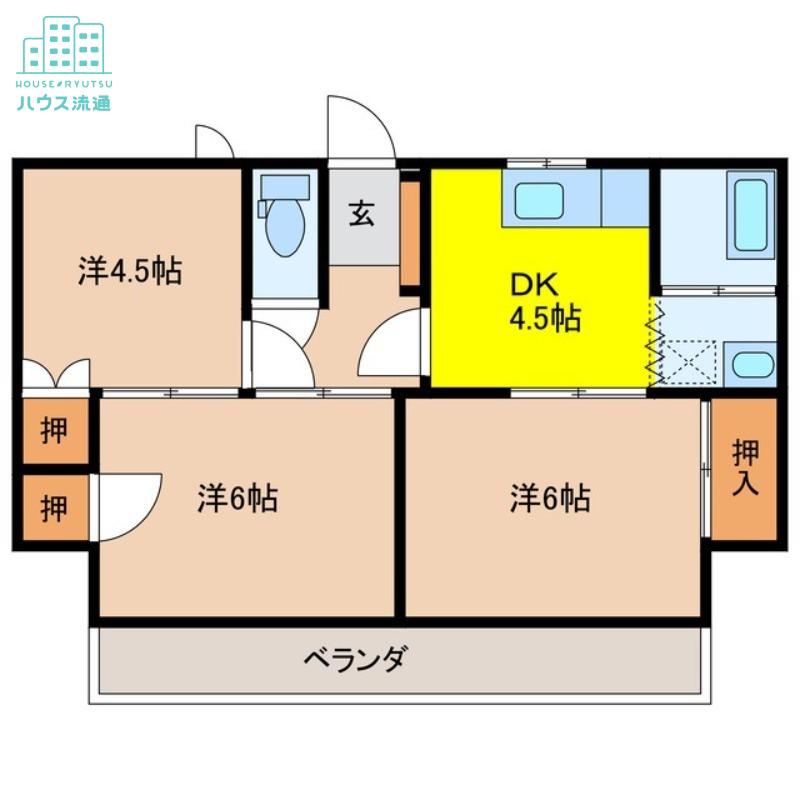 第一池田ビル(3DK/3階)の間取り写真