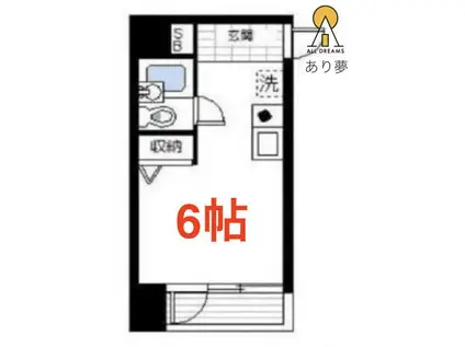 マリオン横浜ハーバーライト(ワンルーム/5階)の間取り写真
