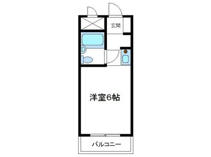 スカイコート橋本第2(ワンルーム/1階)の間取り写真