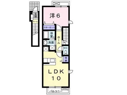 JFESTA I(1LDK/2階)の間取り写真