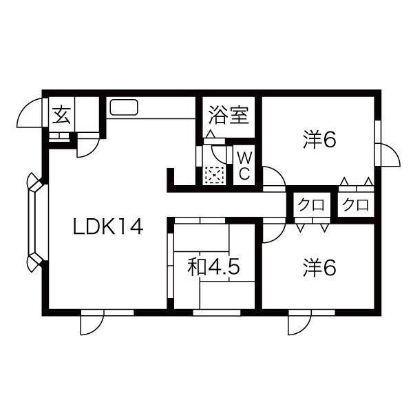 トレ・ビアン24(3LDK/2階)の間取り写真