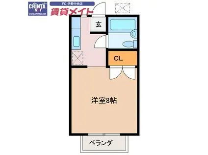 メゾンMIO(1K/1階)の間取り写真