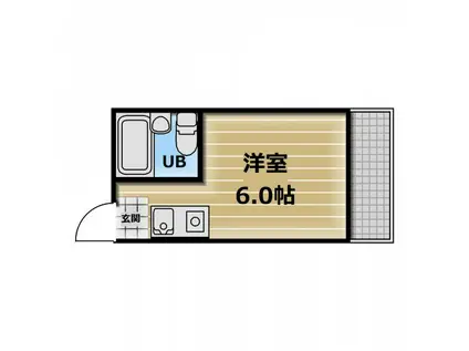 カーサコモダ(ワンルーム/3階)の間取り写真