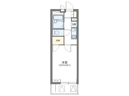 レオパレストウメイ(1K/3階)の間取り写真