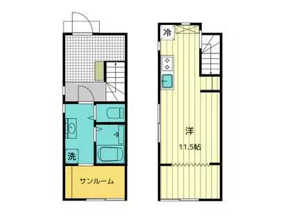 リヴェールコート那加(ワンルーム/1階)の間取り写真