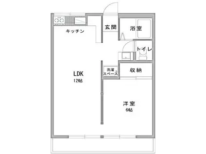 カサブエナ(1LDK/2階)の間取り写真