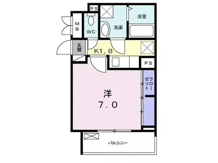 アンの家 グリーンゲイブルズ(1K/2階)の間取り写真