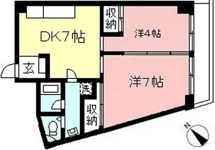 河興マンション 4階階 間取り