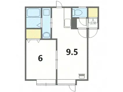 MILKHOUSE(1LDK/2階)の間取り写真