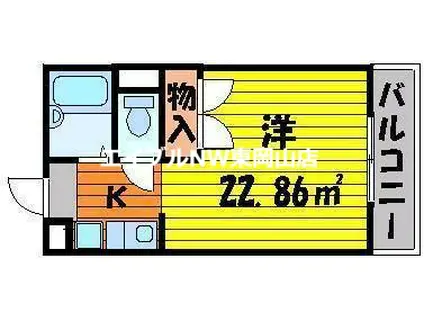 レオーネ竜之口(1K/1階)の間取り写真