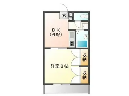 大崎壱番館(1DK/3階)の間取り写真