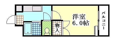 ジュネス35(1K/5階)の間取り写真