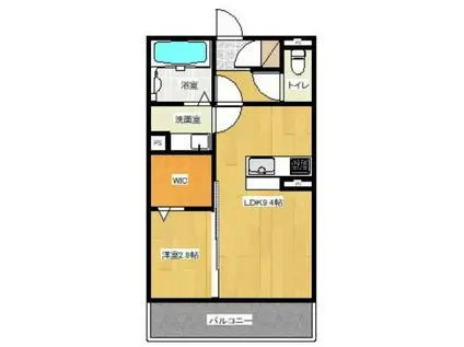 パークヴィラ合志II(1LDK/1階)の間取り写真