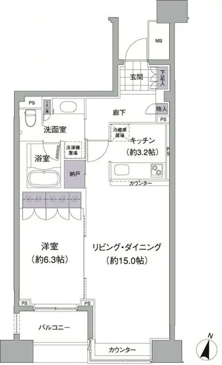 アビティ目黒 3階階 間取り