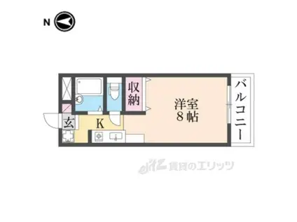 スタジオM(1K/1階)の間取り写真