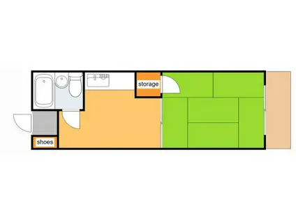 ナビオ瀬戸ノ湯(1K/4階)の間取り写真