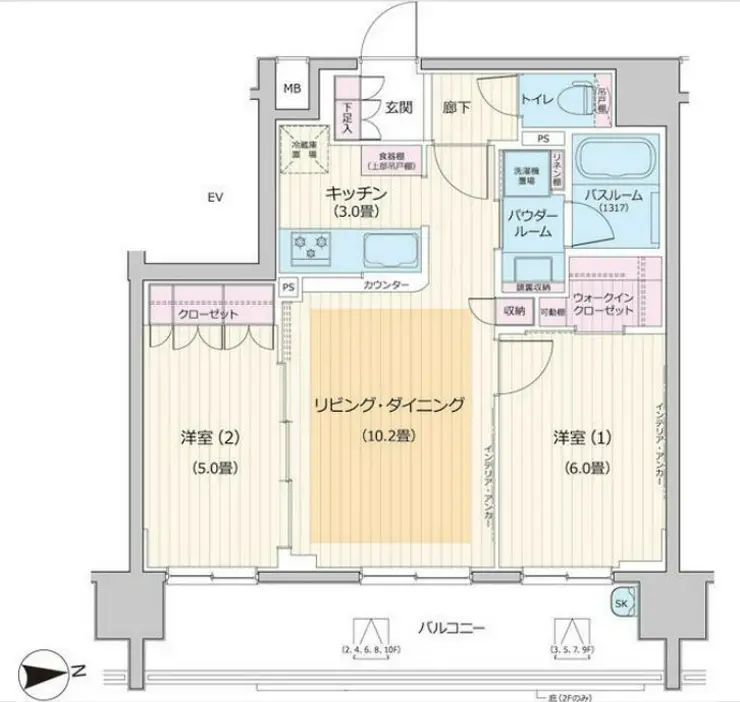 パレステージ浅草橋 3階階 間取り