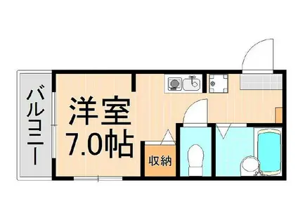 EMIXIA(ワンルーム/2階)の間取り写真