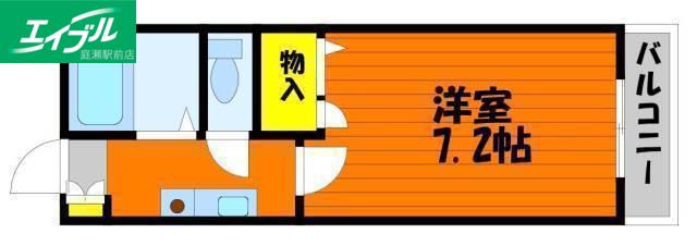 ルマージュ平野(1K/1階)の間取り写真