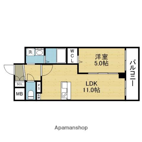 VITA荒本(1LDK/10階)の間取り写真