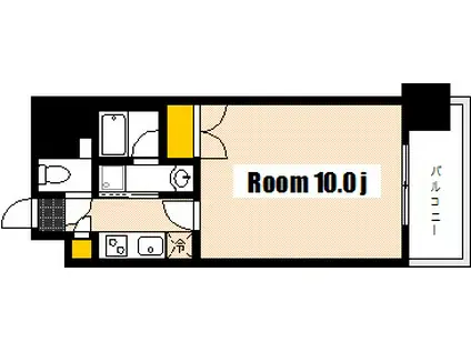 FK BLD(1K/4階)の間取り写真