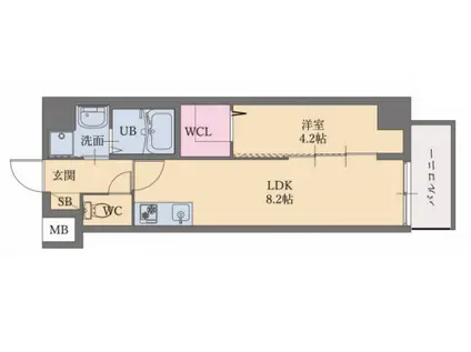 LIFEFIELD諸岡II(1LDK/5階)の間取り写真