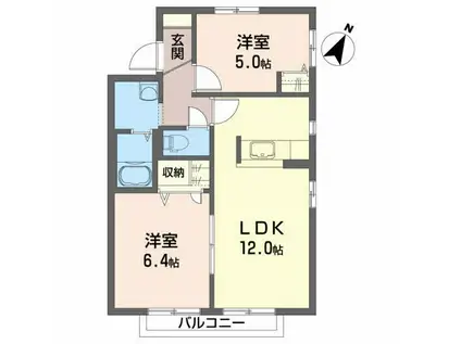 ファミーユワイズ(2LDK/2階)の間取り写真