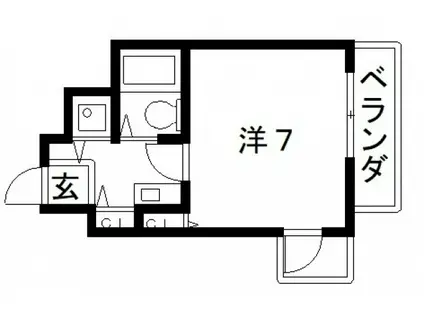 レバンガ長居公園AP(1K/10階)の間取り写真
