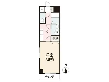 プラージュ・アン(1K/3階)の間取り写真