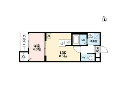 ARPEGGIO(1LDK/1階)の間取り写真