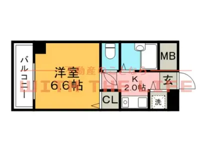 ダイナコート久留米レジックス(1K/8階)の間取り写真