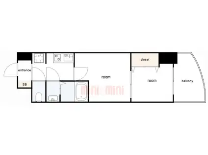 セレニテ神戸ミラクシュッド(2K/8階)の間取り写真