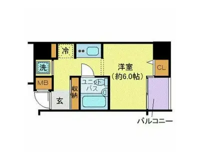 ドルチェ京橋弐番館(ワンルーム/5階)の間取り写真