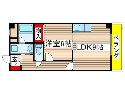 ネオコート塩釜(1LDK/1階)の間取り写真