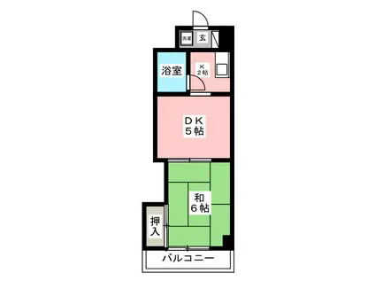 ハイムアリエス(2K/2階)の間取り写真