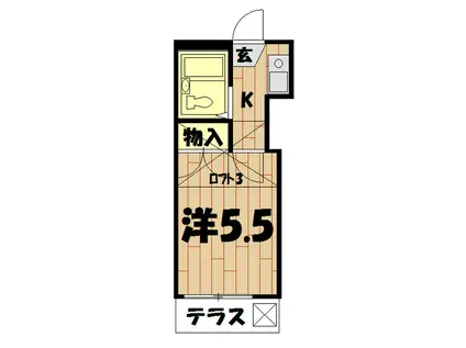 レオパレス上永谷第5(1K/1階)の間取り写真