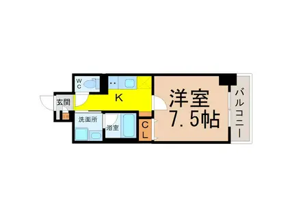 ラルーチェ泉(1K/3階)の間取り写真