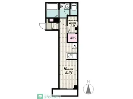 YS FLAT芝公園(1SK/3階)の間取り写真