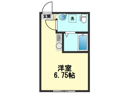 アクシスコート小岩(ワンルーム/2階)の間取り写真