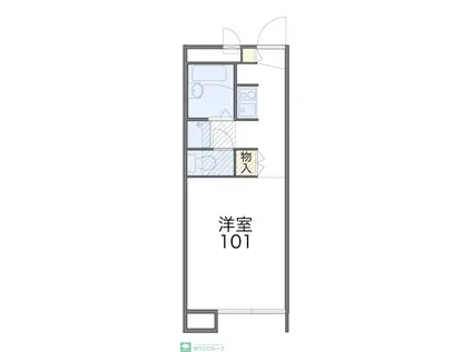 レオパレスアーラOMIYA(1K/2階)の間取り写真