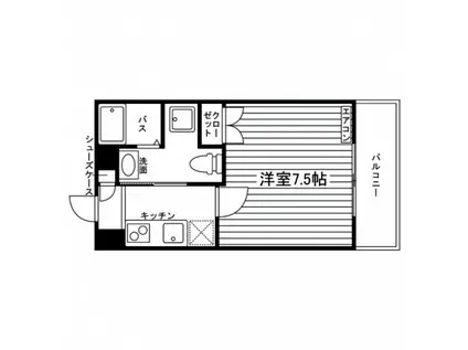 グランドーリア御池(1K/4階)の間取り写真