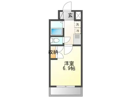 シャトレ51(1K/3階)の間取り写真