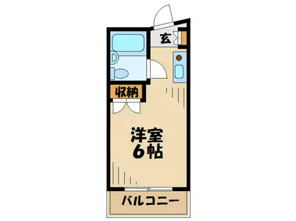 グランラパン(ワンルーム/1階)の間取り写真