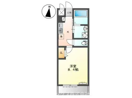 メゾン 風雅(1K/1階)の間取り写真