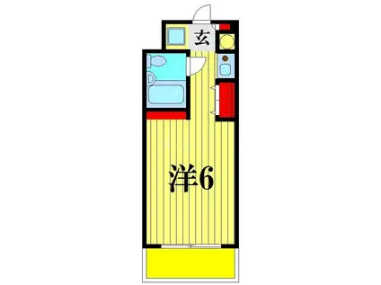 ウエルネス馬橋(ワンルーム/12階)の間取り写真